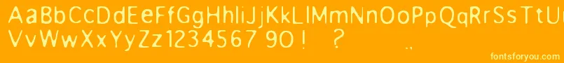 フォントAnorexia – オレンジの背景に黄色の文字