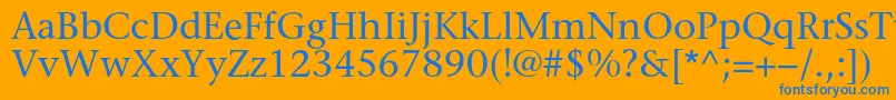 Sonetserif Font – Blue Fonts on Orange Background