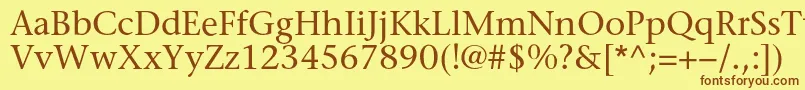 Sonetserif Font – Brown Fonts on Yellow Background