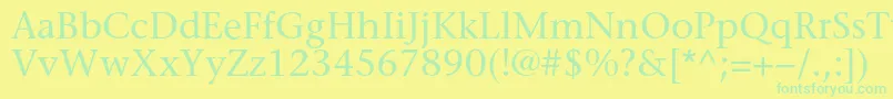 Sonetserif Font – Green Fonts on Yellow Background