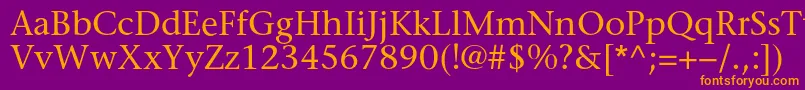 Sonetserif Font – Orange Fonts on Purple Background