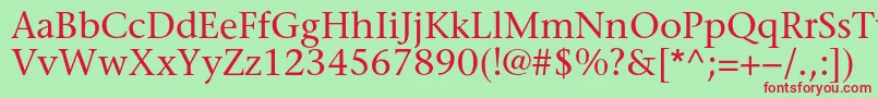 Sonetserif Font – Red Fonts on Green Background