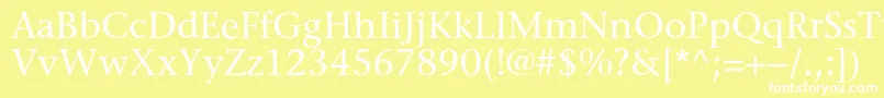 Sonetserif Font – White Fonts on Yellow Background