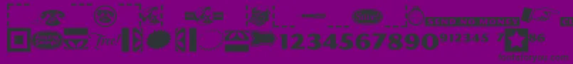 Шрифт Pfcommerce – чёрные шрифты на фиолетовом фоне