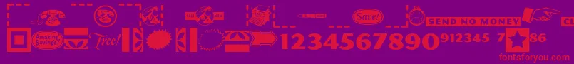 フォントPfcommerce – 紫の背景に赤い文字