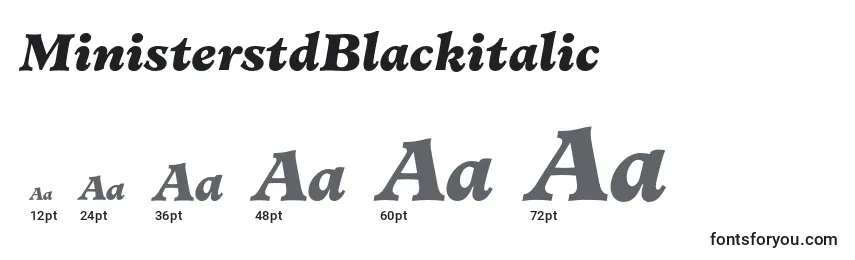 MinisterstdBlackitalic Font Sizes