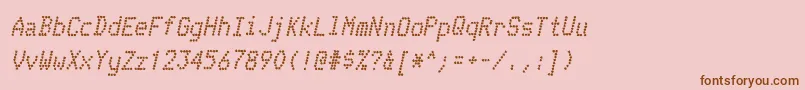TelidoninkrgBolditalic-fontti – ruskeat fontit vaaleanpunaisella taustalla