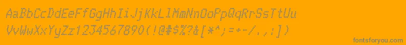 TelidoninkrgBolditalic Font – Gray Fonts on Orange Background