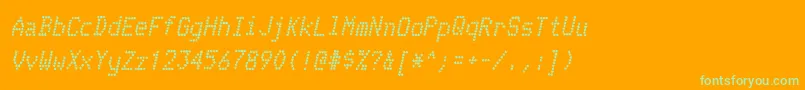 TelidoninkrgBolditalic Font – Green Fonts on Orange Background