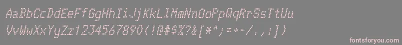 TelidoninkrgBolditalic Font – Pink Fonts on Gray Background