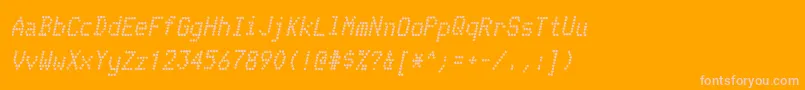 TelidoninkrgBolditalic Font – Pink Fonts on Orange Background