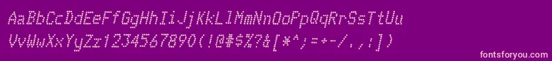 フォントTelidoninkrgBolditalic – 紫の背景にピンクのフォント
