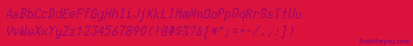 TelidoninkrgBolditalic Font – Purple Fonts on Red Background