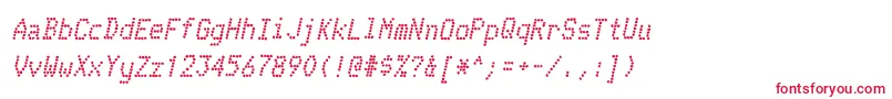 フォントTelidoninkrgBolditalic – 赤い文字