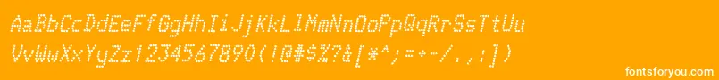 TelidoninkrgBolditalic Font – White Fonts on Orange Background