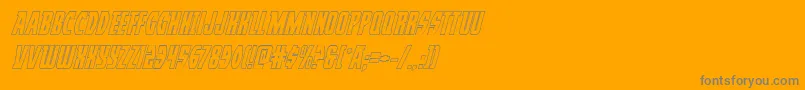 Prowleroutital-Schriftart – Graue Schriften auf orangefarbenem Hintergrund