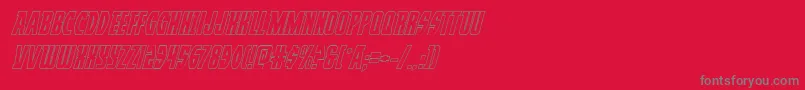 Prowleroutital Font – Gray Fonts on Red Background