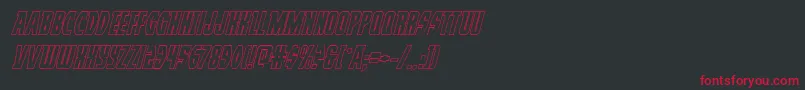 Prowleroutital Font – Red Fonts on Black Background