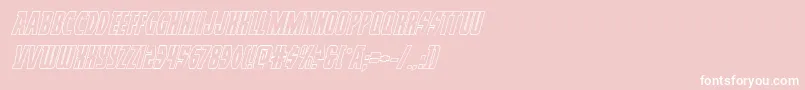 Prowleroutital-Schriftart – Weiße Schriften auf rosa Hintergrund