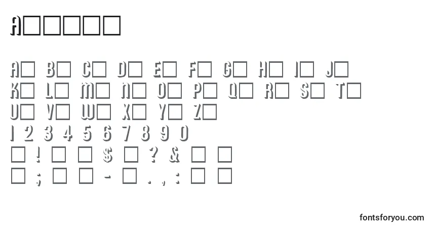 Шрифт Archer – алфавит, цифры, специальные символы