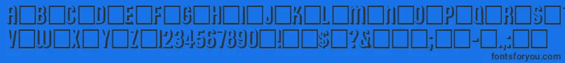 Archer Font – Black Fonts on Blue Background