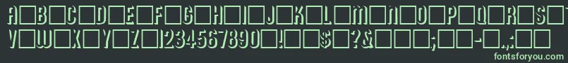 Archer Font – Green Fonts on Black Background