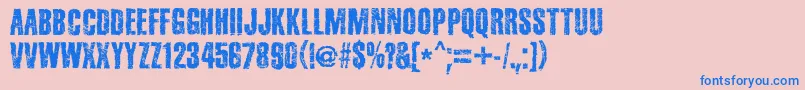 Шрифт BadsuabiaswingRegular – синие шрифты на розовом фоне