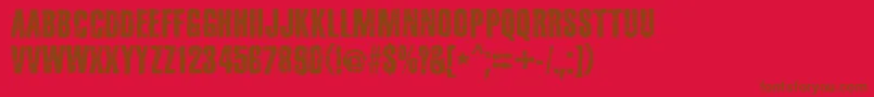 Police BadsuabiaswingRegular – polices brunes sur fond rouge