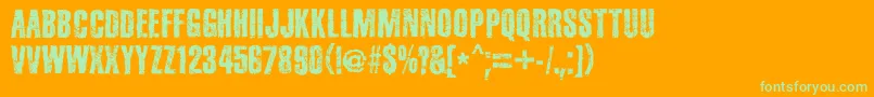 BadsuabiaswingRegular Font – Green Fonts on Orange Background