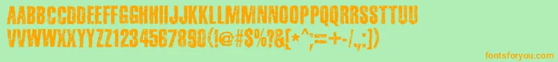 BadsuabiaswingRegular Font – Orange Fonts on Green Background