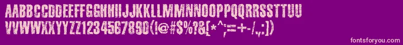 BadsuabiaswingRegular Font – Pink Fonts on Purple Background