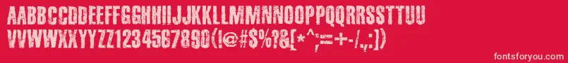 Czcionka BadsuabiaswingRegular – różowe czcionki na czerwonym tle