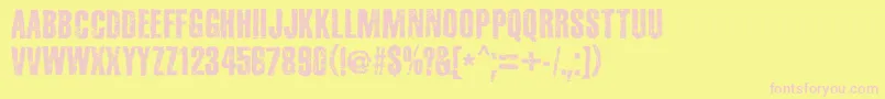 BadsuabiaswingRegular Font – Pink Fonts on Yellow Background