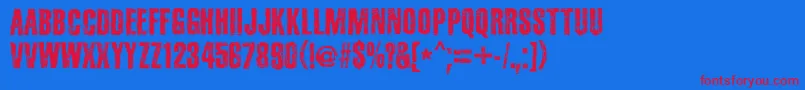 BadsuabiaswingRegular-fontti – punaiset fontit sinisellä taustalla