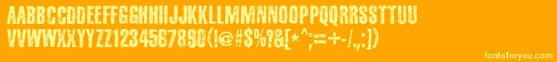BadsuabiaswingRegular Font – Yellow Fonts on Orange Background