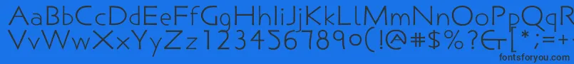 Sigismundus Font – Black Fonts on Blue Background