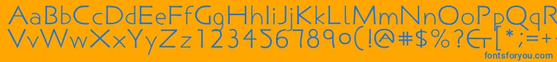 Sigismundus Font – Blue Fonts on Orange Background