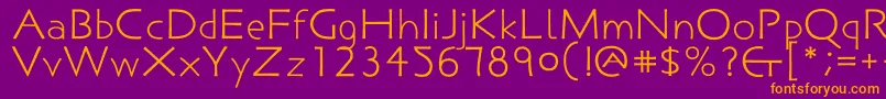 Sigismundus Font – Orange Fonts on Purple Background