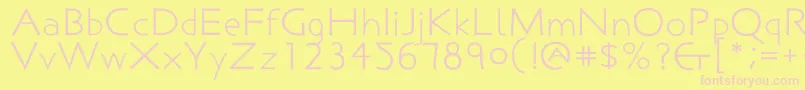 Sigismundus Font – Pink Fonts on Yellow Background