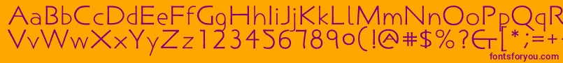 Sigismundus Font – Purple Fonts on Orange Background