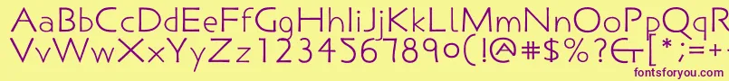 Sigismundus Font – Purple Fonts on Yellow Background