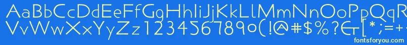 Sigismundus Font – Yellow Fonts on Blue Background