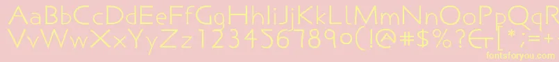 Sigismundus Font – Yellow Fonts on Pink Background