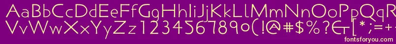 Sigismundus Font – Yellow Fonts on Purple Background