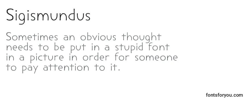 Review of the Sigismundus Font