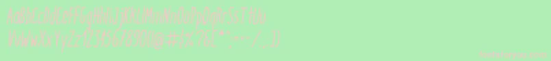 ItaloMediumItalic Font – Pink Fonts on Green Background