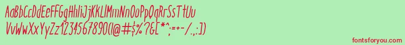 フォントItaloMediumItalic – 赤い文字の緑の背景