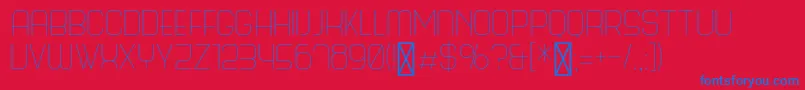 ScienceFairLight Font – Blue Fonts on Red Background