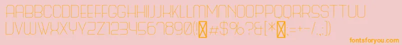 ScienceFairLight Font – Orange Fonts on Pink Background