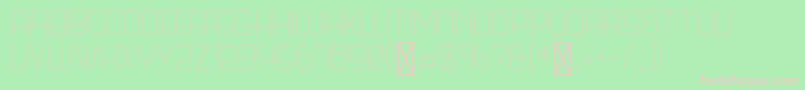 ScienceFairLight Font – Pink Fonts on Green Background
